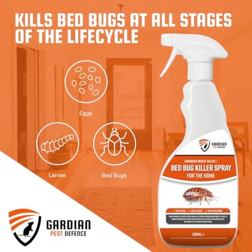 Bed Bug Killer Spray 500ml, Ready to Use Bed Bug Treatment Spray for Mattresses, Bed Frames, Upholstery, Carpets and Soft Furnishings, Indoor Trigger Spray — view 3
