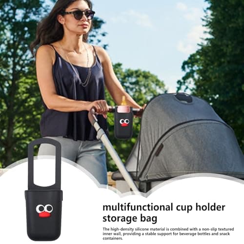 Stroller Cup Holder Spill-Proof Non-Slip Portable Beverage Phone Key — view 4