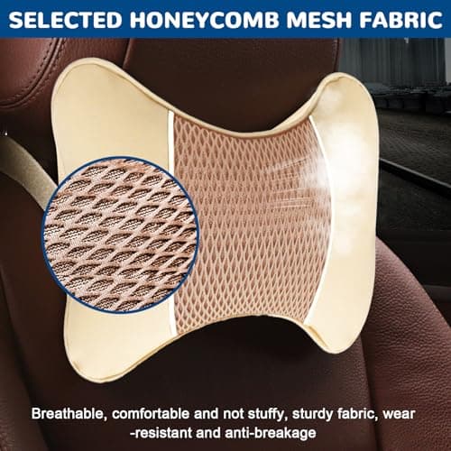 2 Pcs Car Headrest Pillow,Neck Support Pillow for Driving,Car Head Cushion — view 3