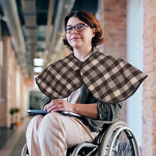 Wheelchair Warmer Blanket Cloth Poncho for Winter Travel — view 5