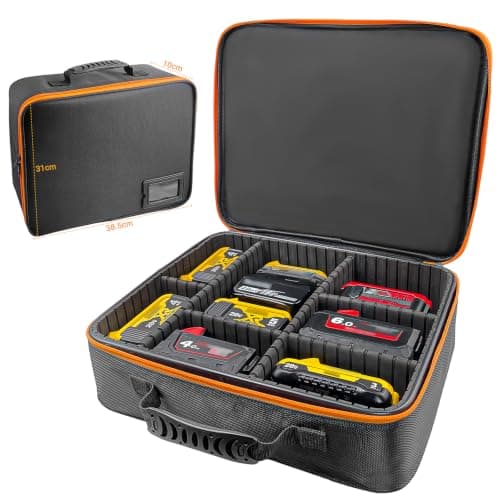otuiaim Portable Tool Storage, Carrying Case Bag for Batteries & Chargers