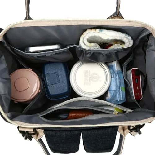 Hushco Lightweight Baby Changing Bag Unisex Backpack Nappy Bags Diaper Travel Bag for Mom and Dad | Pacifier Holder | Stroller/Pram Straps | USB Port (Black — view 3