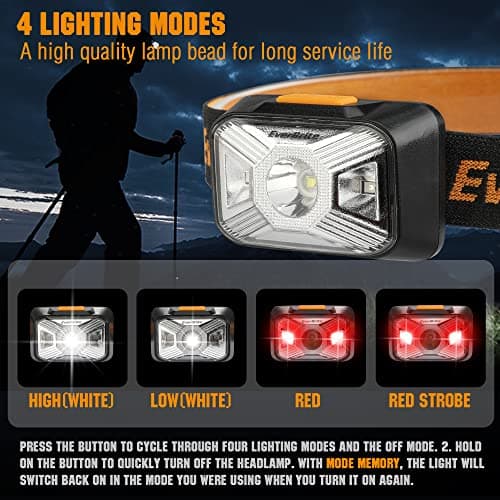 EverBrite Head Torch Rechargeable, LED 250 Lumen 4 Modes — view 2