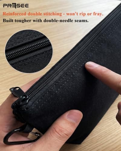 PRESEE 4-Pack Tool Pouch, Heavy Duty Multi-Purpose Zipper Bag, 4 Colors — view 5