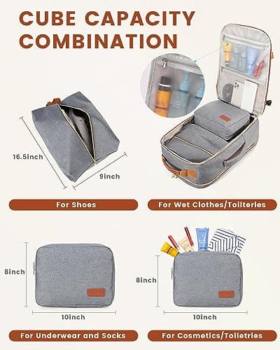 LOVEVOOK Carry On Backpack,40L Travel Hack Backpack Cabin Size for Women — view 4