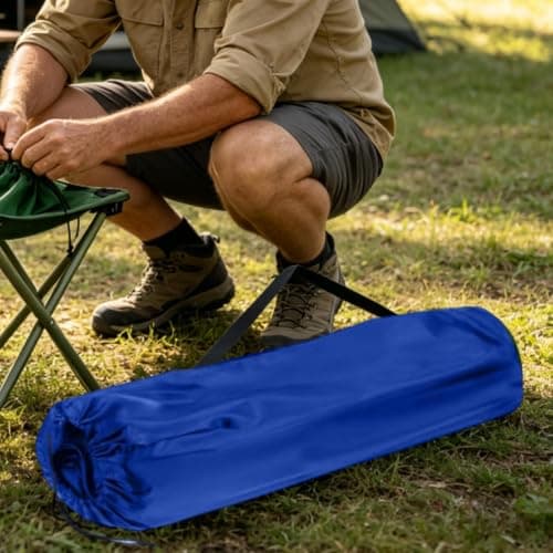 Portable Chair Bag Storage Bag with Adjustable Shoulder Strap, blue, See — view 3
