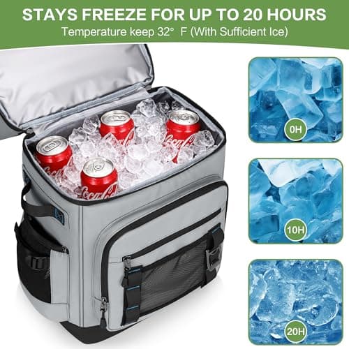 Youngoa 40L Cooler Backpack, Large Leakproof Insulated Cool Bag Rucksack — view 3