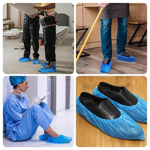 PDS Shoe Cover |200Pcs/100 Pairs| Extra Large Measuring 41x15cm | Blue Single Use Shoe Covers Disposable | Durable Disposable Shoe Covers | Boot Cover, Shoe Protector — view 6