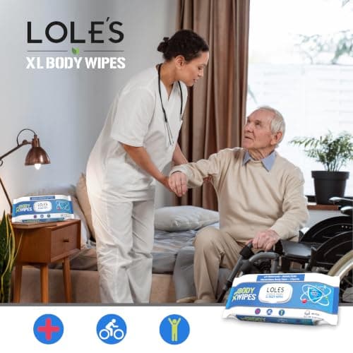 LOLE'S XL Body Wipes for Adults, No Shower Body Wash Wet Wipes, 4pk x 48 — view 6