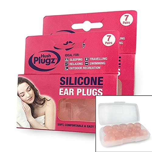 Hush 7 Pairs Plugz Silicone Earplugs - Pack of 7 (2 Packs (14 pairs))