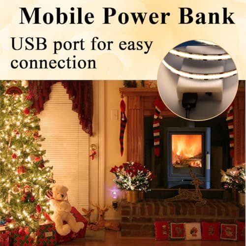 3 X AA Battery Holder Case with USB Port, 4.5V Portable Battery Power Bank, Battery Box for LED Strip, Fairy String Lights, Curtain Lights, Indoor‑Outdoor DIY Lighting Projects (Milky white, 2 Pcs) — view 4