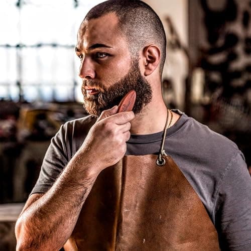 ZilberHaar Pocket Beard Brush - Small Soft Boar Bristle Beard Brush for Men - Travel Size Mens Beard Brush - Straightens & Promotes Beard Growth, Works with Beard Oil & Styling Balm to Soften Beard — view 4