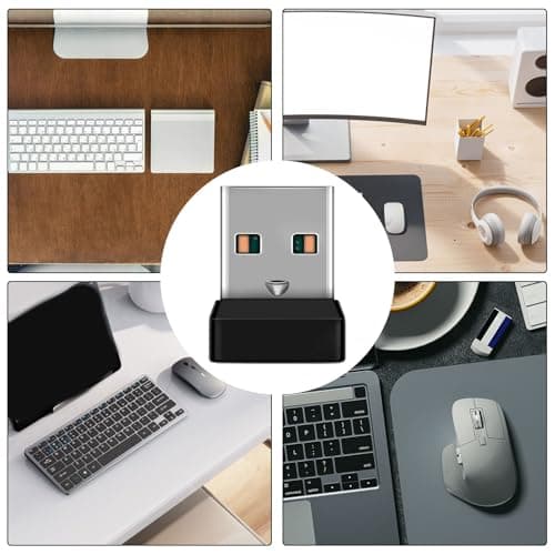 USB Wireless Keyboard Receiver - Single-Channel Adapter, M235, M230, and M2'80 Plug & Play Transmitter | ABS Wireless Receiver for Computer Laptop Multimedia Presentations Travel Home — view 4