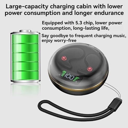 Bluetooth Earbuds,Wireless Sleep Ear buds Invisible - Bluetooth 5.3 Mini Sleeping Earbuds for Side Sleepers Small Ears Canal,Discreet in-Ear Tiny Earphones Women Men for Work Driving Running Workout — view 4