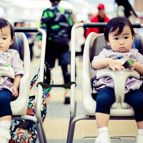 RORPOIR Universal Twin Baby Stroller Connector Adjustable Pushchair Connectors for Double Prams Lightweight Durable Outdoor Stroller Adapters Easy Installation Black — view 3