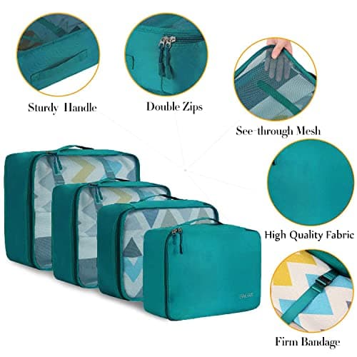 BAGAIL Packing Cubes for Suitcase 8 Set, Lightweight Luggage Packing Organizers Packing Cubes for Travel Accessories — view 4