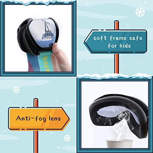 Supertrip Kids Ski Goggles for Boys Grils Youth Age 5-15 — view 5