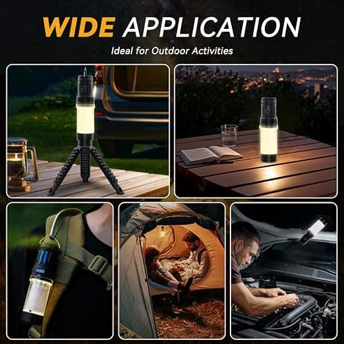 Camping Light with Mosquito Repellent, 4800mAh Rechargeable Battery Camping Tent Lamp with Stand, Waterproof Portable Outdoor Lantern for Camping, Hiking, Garden Parties — view 6