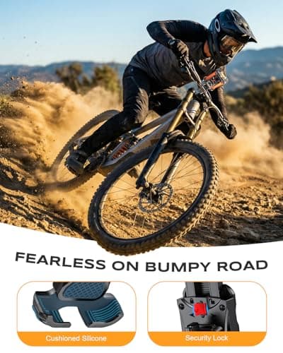 Babacom Bike Phone Holder, Upgrade Motorbike Phone Holder [1s Lock][Secure Protection], 360° Rotatable Phones Holder for Mountain Bike/ATV, Motorbike Handlebar Clamp Mount Riser for 4.7-6.8" Phones — view 3