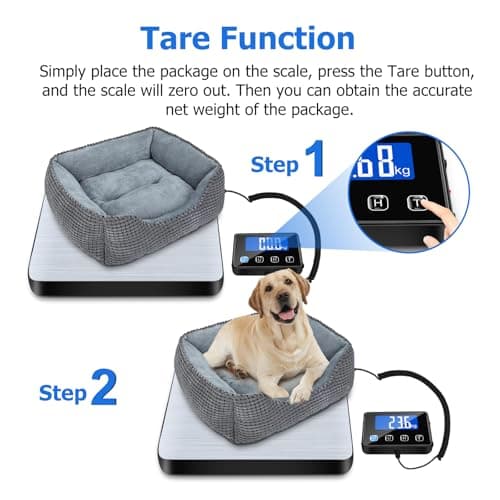 Postal Scales, 200kg/10g High Precision LCD Display Parcel Scales, Parcel Weighing Scales with Hold and Tare Function for Luggage, Package, Warehouse, 2 AAA Batteries and Charging Cable Included — view 5