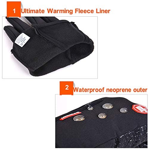 Touchsceen Fleece Insulated Gloves, Thermal Windproof Snowproof Warm Gloves Winter Sports Ski Snowboard Riding Motocycling Bike Mittens Hiking Camping Driving Gloves Purple — view 5