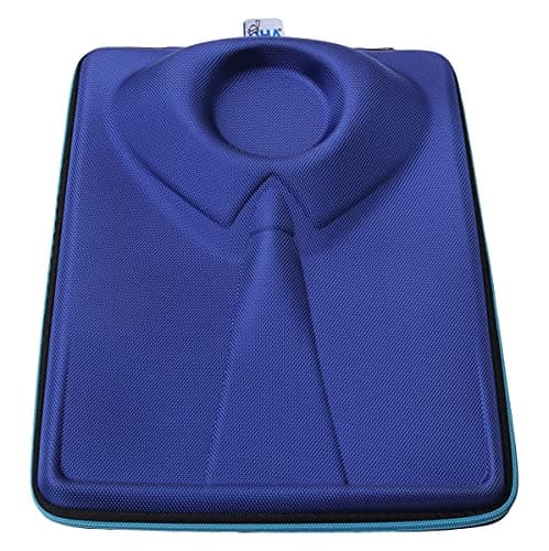QHA Shirt Carrier Case for Travel, Rigid Crease-Free Shirt Folder with Folding Pad Insert & Zip Closure, Business Travel Organiser for Shirts & Ties, Unisex (Q95) Blue — view 3