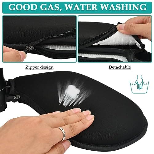 OctBird Car Seat Headrest Pillow Detachable Premium Car Head Support for Adults Car Neck Head Shoulder Sleep Cushion Adjustable Travel Sleeping Cushion for Kids Adults-37 x 28cm,Black Support Headrest — view 4