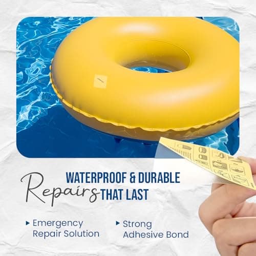 Bestway 10 Pack Waterproof Inflatables Repair Patch Kit – 2.5 x 2.5in - Heavy Duty Underwater Swimming Pool & Air Mattress Patch Repair Kit for Floats, Tubes, Bounce Houses & Inflatable Toys — view 4