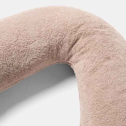 OHS V Pillow Teddy Fleece Orthopaedic Sleeping Pregnancy Pillow, Natural — view 3