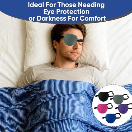 5 Pack Eye Patches for Adults, Soft Silk 3D Concave Eye Cover — view 6