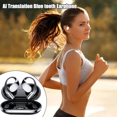 144 Languages Real-Time AI Tool - Translation Earbuds, Integrate Dual-driver Audio Systems | Wireless Earbuds For Travel Learning Meeting Outdoor Workout Trade Show International Conference — view 2