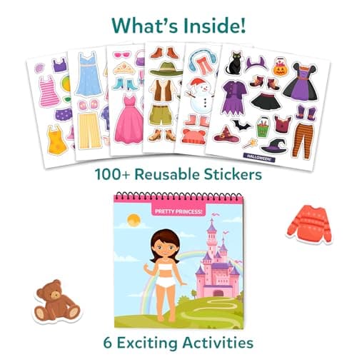 Skillmatics Peelies – Dress Up, Reusable Sticker Activity Book for Kids — view 3