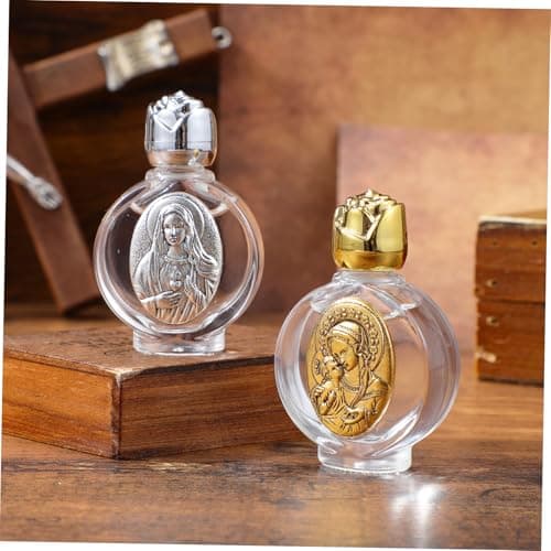 2Pcs Embossed Glass Holy Water Bottles, Leak-Proof Travel Containers — view 6
