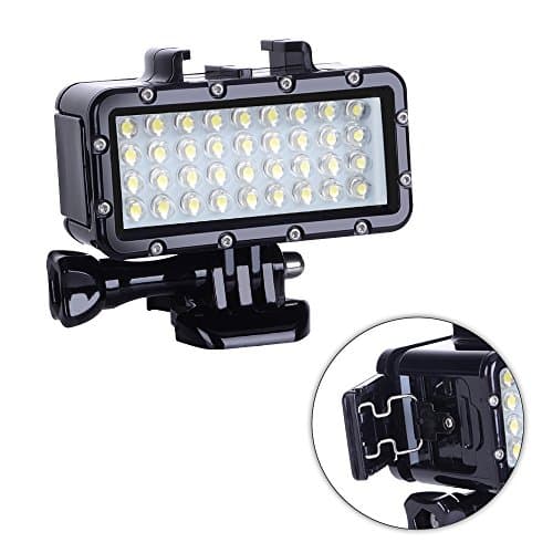 Suptig Diving Light High Power Dimmable Waterproof LED Video Light Fill Night Light Diving Underwater Waterproof 147ft for Gopro Hero 13/Hero 12/11/10/9/8/7/6/5/5S/4/3+ More Action Cam — view 5