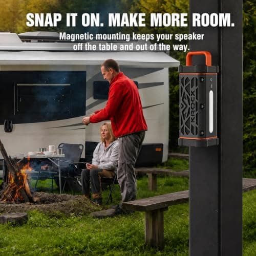 TRAVOR Magnetic Bluetooth Speaker, Aluminium Outdoor Speaker for Camping — view 3