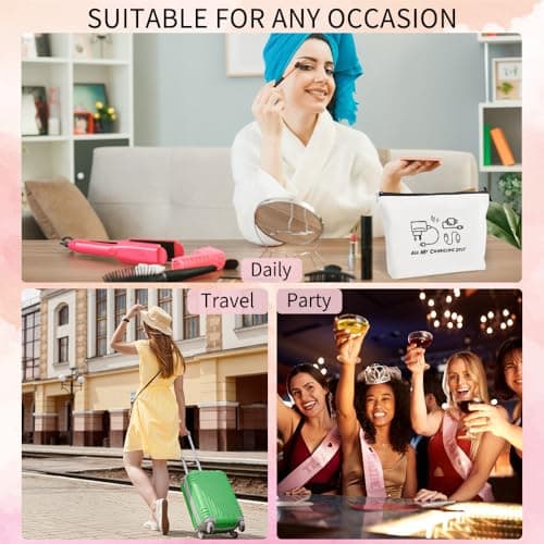 WRNZL Travel Holiday Essentials Makeup Bag Charger Cable Bag Practical Cable Organiser Travel Accessories for Women Men Christmas Birthday Stocking Fillers Emotional Support Inspirational Gifts — view 5