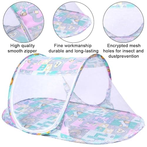 Foldable Baby Bed Mosquito Net, Mosquitonet For Travel Cot, for Baby for Infant Bed, for Home, Portable for Beds, Camping, Travel, Patios — view 3