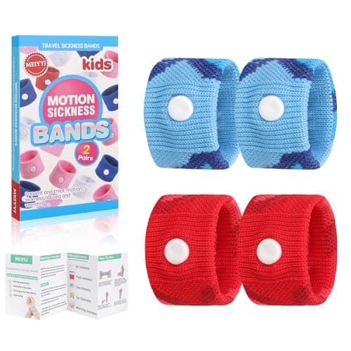 MEIYYJ Travel Sickness Bands Cruise Accessories Must Haves Sickness Bands for Children Gifts for Sea Sickness Wristbands Travel Sickness Kids Wristbands Cruise & Sea Travel Essentials-Camo Blue/Red