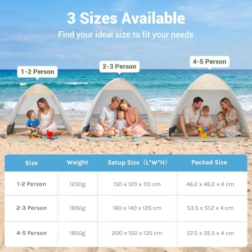 WolfWise Pop up Beach Tent, 1-2 Person Sun Shade Instant Setup for Outdoor — view 4