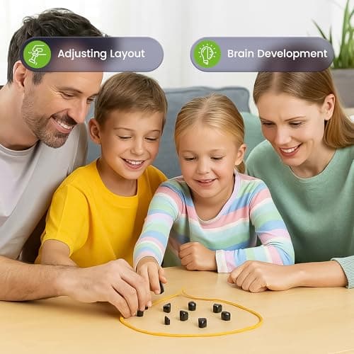 Magnetic Chess game with Stones, Fun Strategy Game for Kids and Adults, Educational Chess and Checkers for Family, Portable and Travel-Friendly, for Christmas and Birthdays — view 5