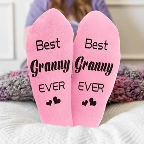 Granny Gifts,Birthday Cozy Special Best Retirement Thoughtful Practical Sentimental International Womens Day Mothers Day Christmas Valentines Personalised Gifts for Granny from Grandchildren Socks — view 3