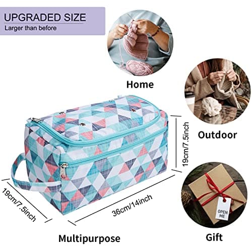 KALIDI Knitting Bag Yarn Wool Crochet Storage Bag Accessories Holder Large — view 6