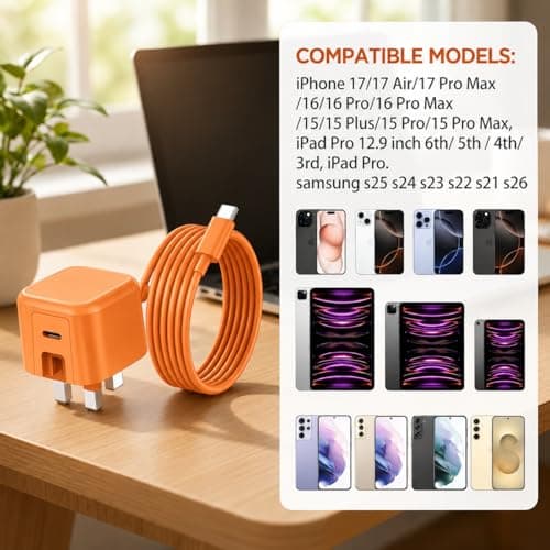 For iPhone 17 16 15 Pro Max 60W USB-C to C Charger Plug and Cable AVS DVS — view 3
