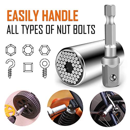 BIIB Gifts for Men, Universal Socket Wrench Gadget Set for Men Hand Tools — view 4