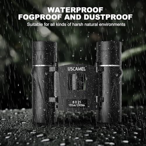 USCAMEL® Folding Pocket Binoculars Compact Travel Mini Telescope HD Bak4 Optics Lenes Easy Focus Colour Black — view 3