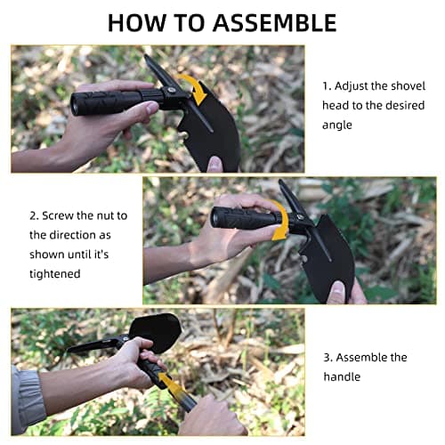 NACATIN 9-in-1 Folding Shovel Multi-Tool for Car, Camping & Garden — view 6