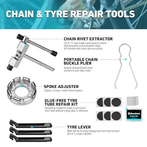 DURATECH 31-Piece Bicycle Repair Kit with Storage Case — view 4