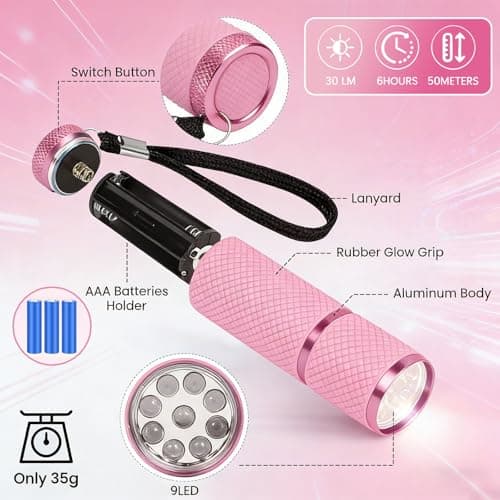 2 Pack Small Torch, Mini Kids Torch With 9 Leds, Kids Torches For Boys Girls With Lanyard, Pocket Torch Led Super Bright(Battery Not Included)Glow In Dark Pocket Torch For Camping,Outdoor Adventure — view 2