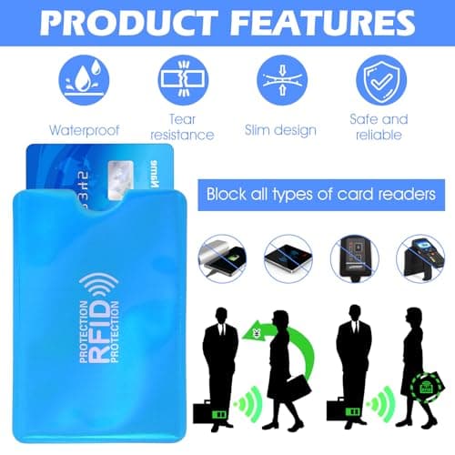 Sorcristy RFID Blocking Sleeves Set, Aluminum Foil Slim Design (12) — view 4