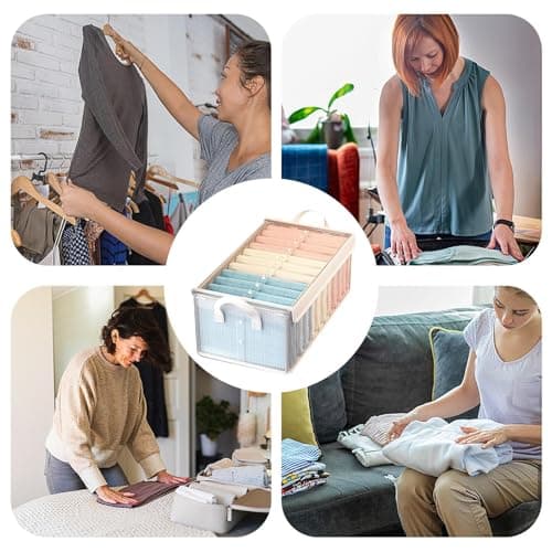 Storage Baskets for Shelves Closet Organizer Stackable Boxes — view 4